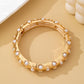 Vintage Style Gold and Pearl Embellished Bangle