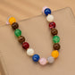 JOSSLYN by wall to wall - HIGH GLOSSY MULTI COLOR BEADED CHAIN NECKALCE | 80N92627