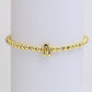 INITIAL MONOGRAM BUBBLE STRETCH BEAD BRACELET