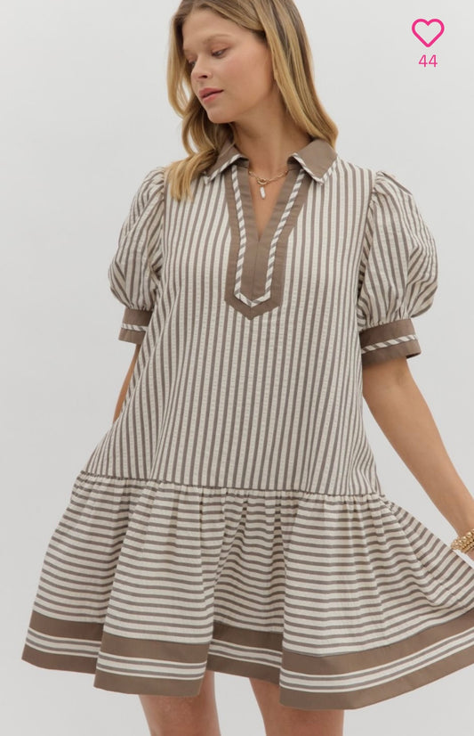 Mocha Mousse babydoll dress