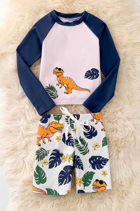 Dinosaur printed Boys two piece swim set