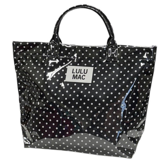 LULU MAC TOTE BAG BLACK/WHITE DOT