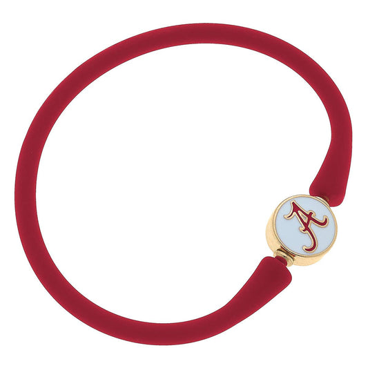 Canvas Style - Alabama Crimson Tide Silicone Bali Bracelet
