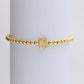 INITIAL MONOGRAM BUBBLE STRETCH BEAD BRACELET