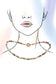 JOSSLYN by wall to wall - NATURAL STONE CHARM  SPRING CLASP BEADED NECKLACE | 40NK9467