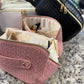 Cream colored Large Capacity Makeup Bag