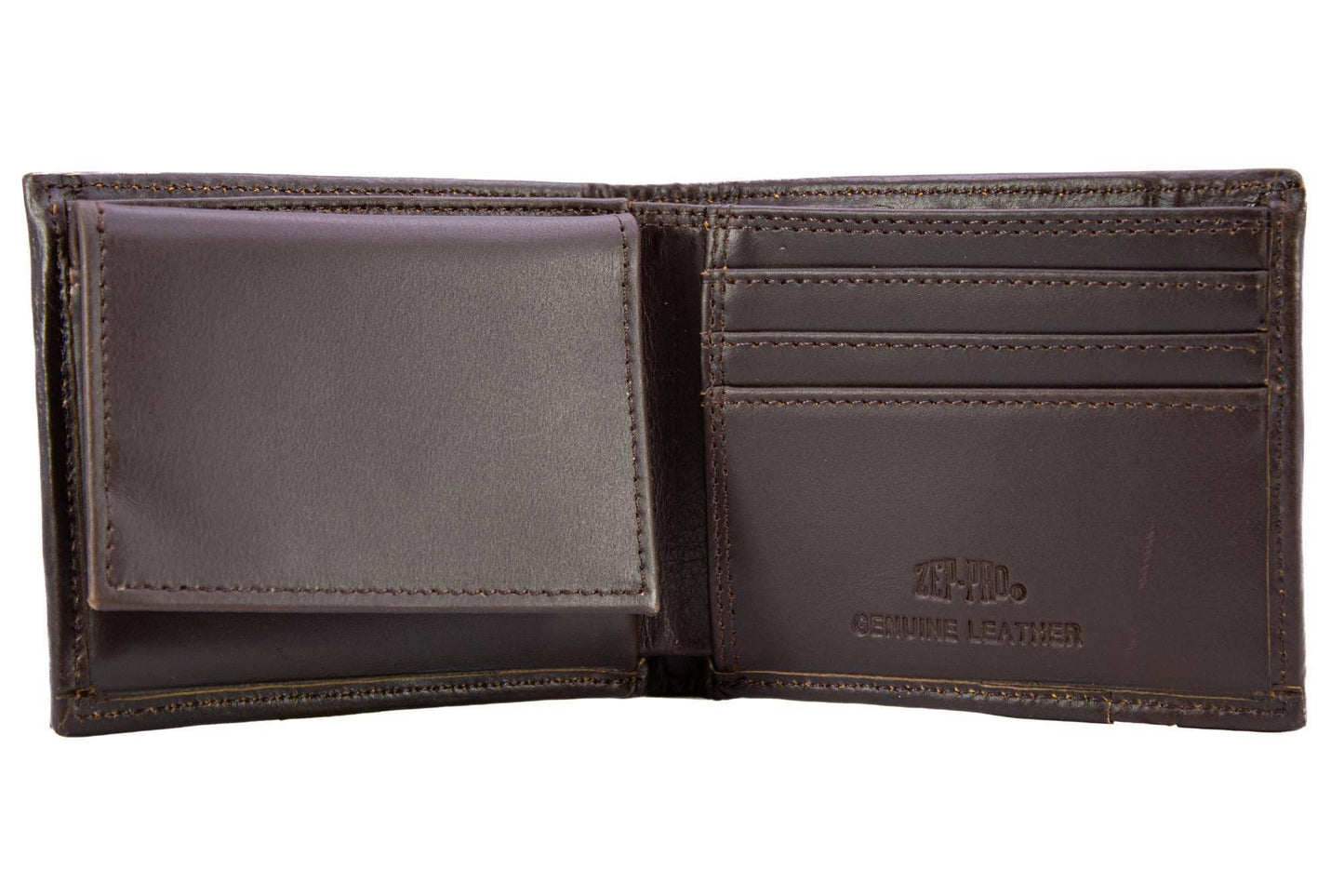 Zep-Pro - Buck Men's Bifold Old School Camo Leather Wallet.