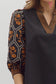 Embroidered V-Neck