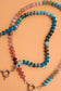 JOSSLYN by wall to wall - NATURAL STONE CHARM  SPRING CLASP BEADED NECKLACE | 40NK9467