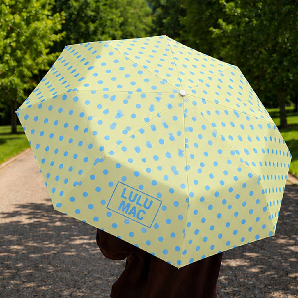 LULU MAC Umbrella Yellow w/ Blue Dot