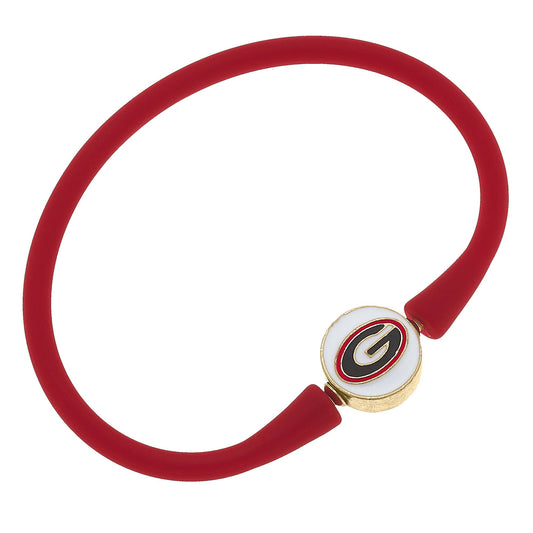 Canvas Style - Georgia Bulldogs Enamel Silicone Bali Bracelet