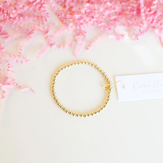 4MM Gold Beaded Bracelet