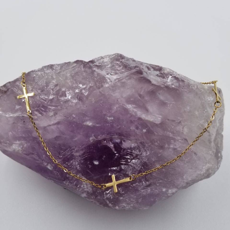 Dainty Gold Cross Necklace