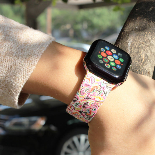 Paisley Printed Silicone Bands Apple Watch