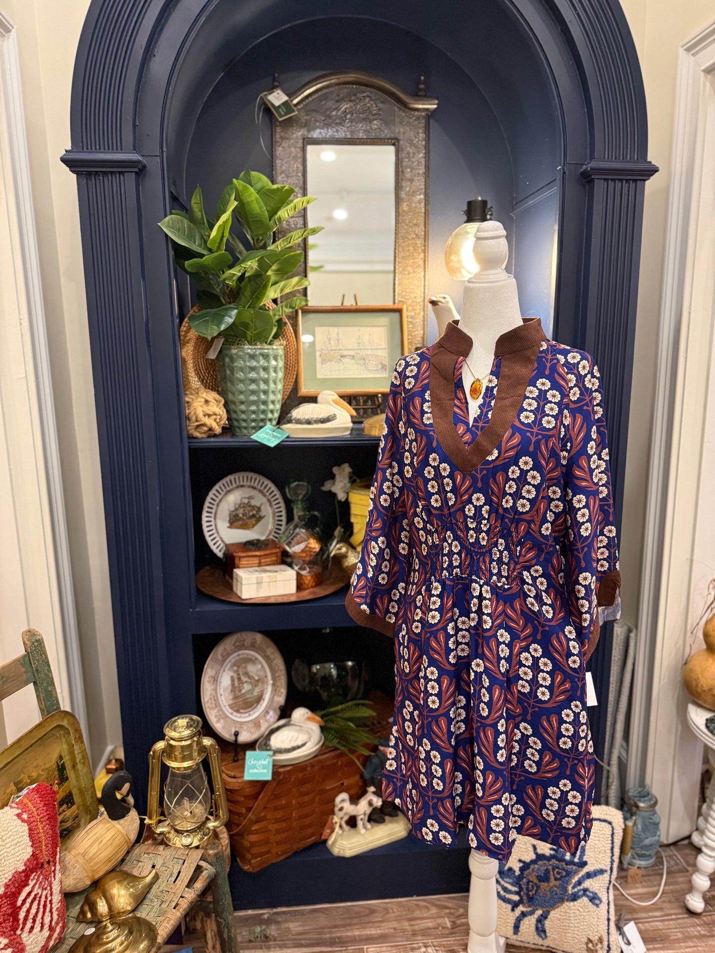 Pax Dress with corduroy trim
