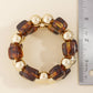 Chunky Tortoise Bead Stretch Bracelet Set