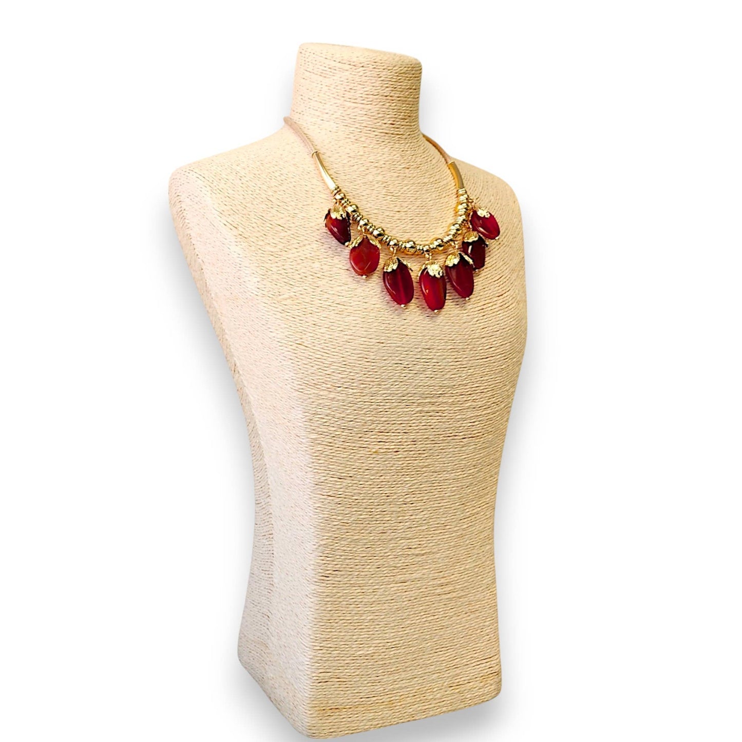 Agate Stone Beaded Boho Collar Necklace