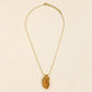 Marbled Stone Oval Pendant Necklace