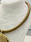 TWO FORTY TWO - CHIC - Stamped Pendant Necklace (dark taupe)