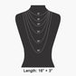 Bead Chain Necklace With Faceted Stone Pendant