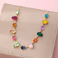 Rainbow Pear Gemstone Dangle Necklace