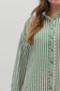 Textured shirt with pleated drape hem