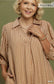 Baylor Taupe Gingham Dress (Curvy Sizes)