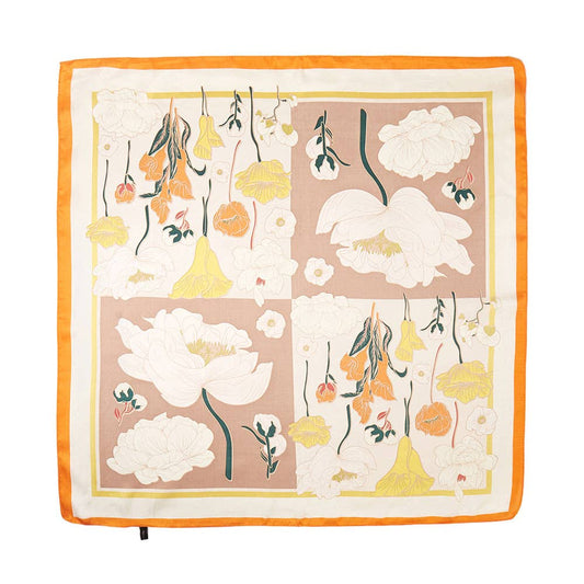 Flower Printed Square Scarf