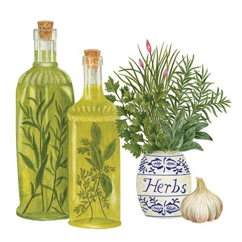 Single Flour Sack Towel- Herb & Oil