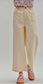 Ecru pants with cute patch pockets