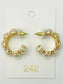TWO FORTY TWO - CHIC - Pearl Hoop (gold)