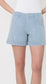 Lovervet by Vervet-High Rise Cuffed Striped A Line Shorts