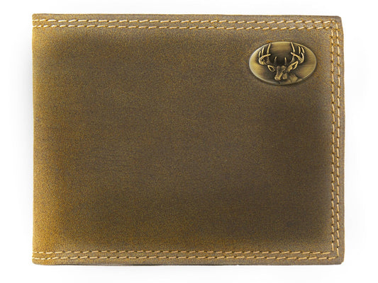 Zep-Pro - Buck Vintage Tan Leather Bifold Wallet