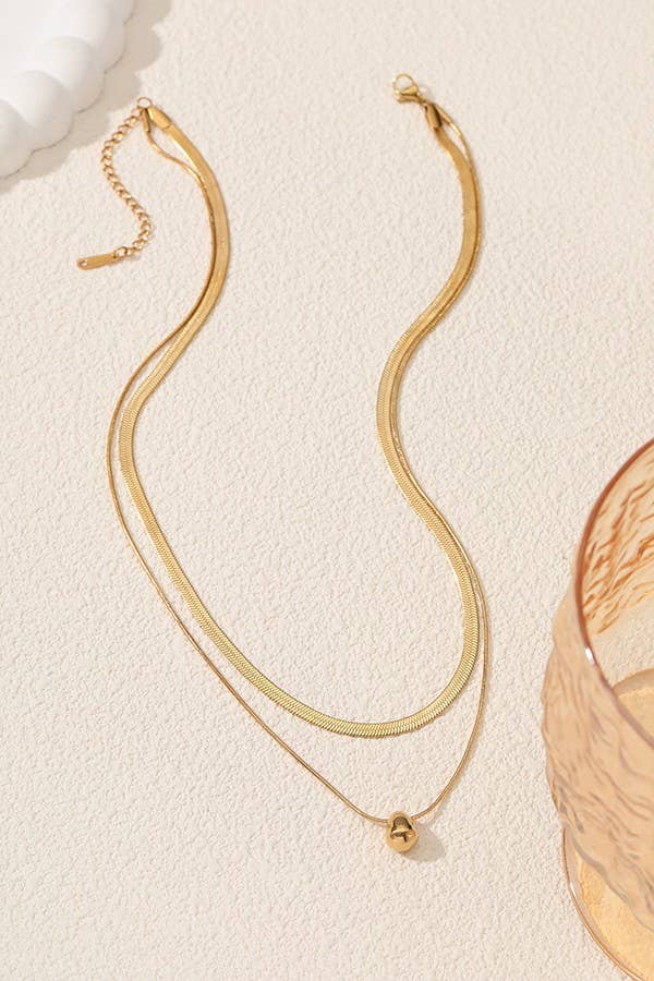 18K STAINLESS STEEL TARNISH FREE NECKLACE SET