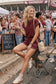 Maroon Scuba Contrast Stitch Game day Lounge Set