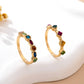 Rainbow Gemstone Cluster Statement Ring Set