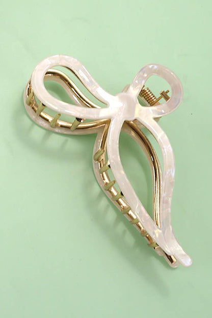 JUMBO CELLULOSE CASTING BOW HAIR CLAW CLIPS