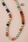 JOSSLYN by wall to wall - NATURAL AGATE GLASS SEMI PRECIOUS BEAD NECKLACE | 80N896