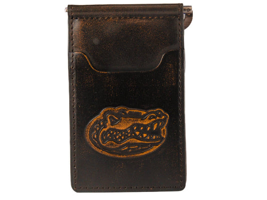 Zep-Pro - Florida Gators Burnished Leather Front Pocket Clip Wallet