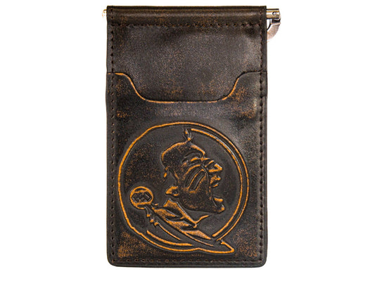 Zep-Pro - Florida State Seminoles Burnished Leather Clip Wallet