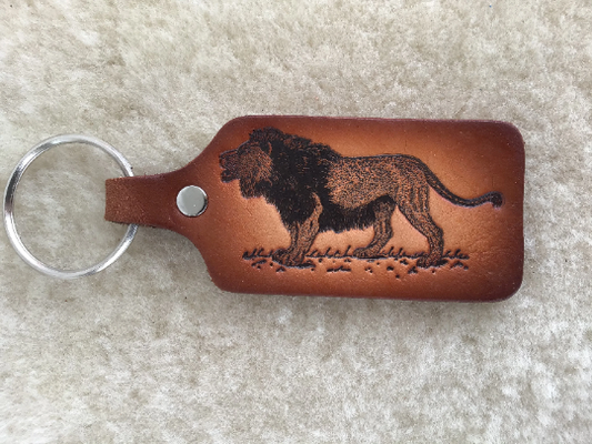 Lindy Leather - Handmade Leather Wildlife Keychain - Hunting Fishing