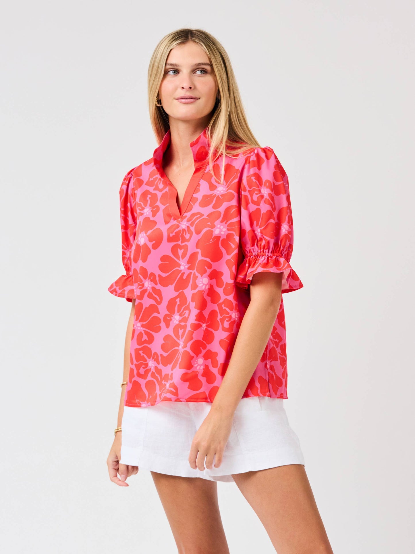 Mary Square - Jessica Top | Garden Samba Pink