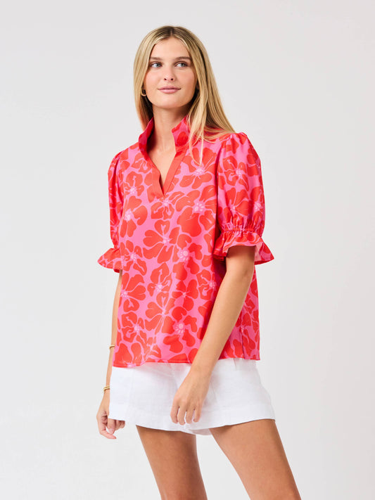 Mary Square - Jessica Top | Garden Samba Pink