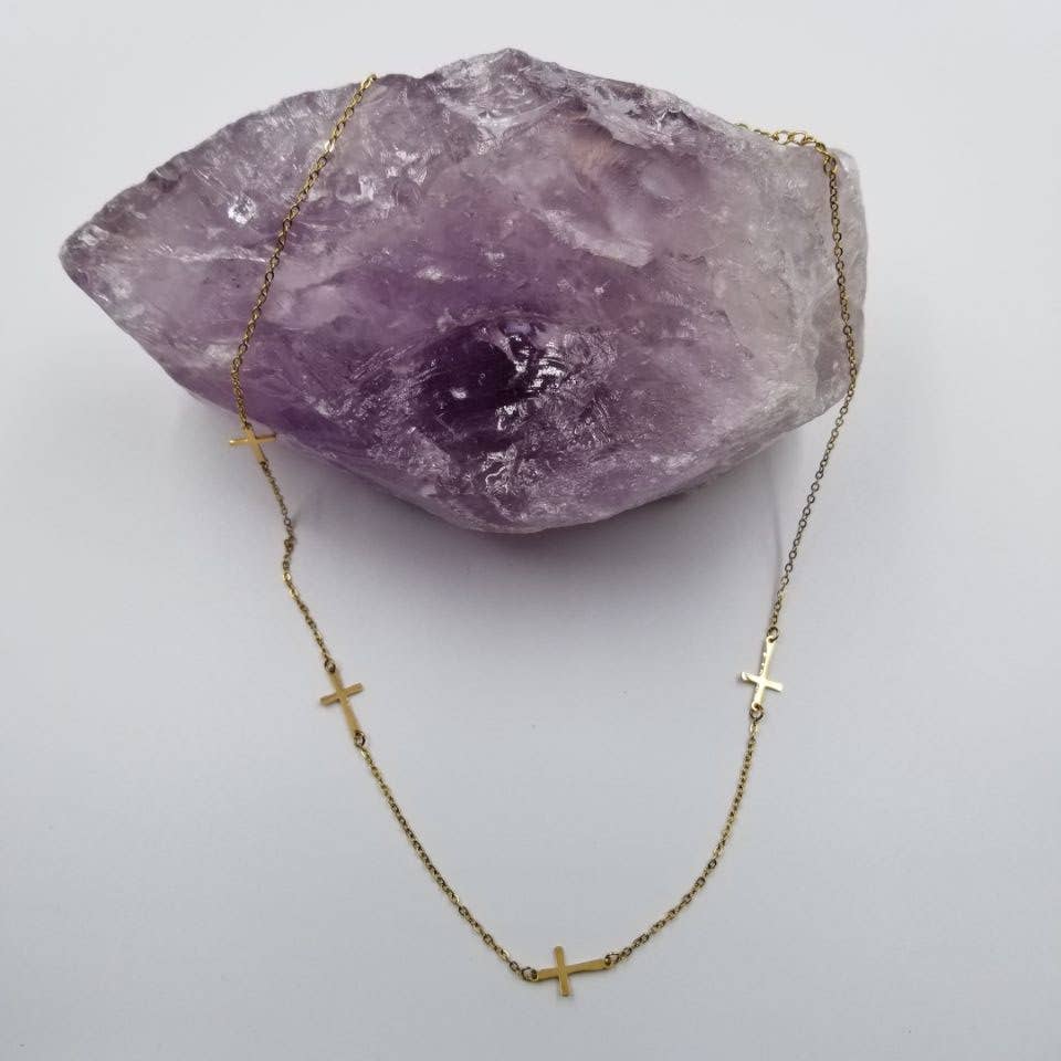 Dainty Gold Cross Necklace