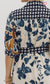 Abstract contrast midi dress