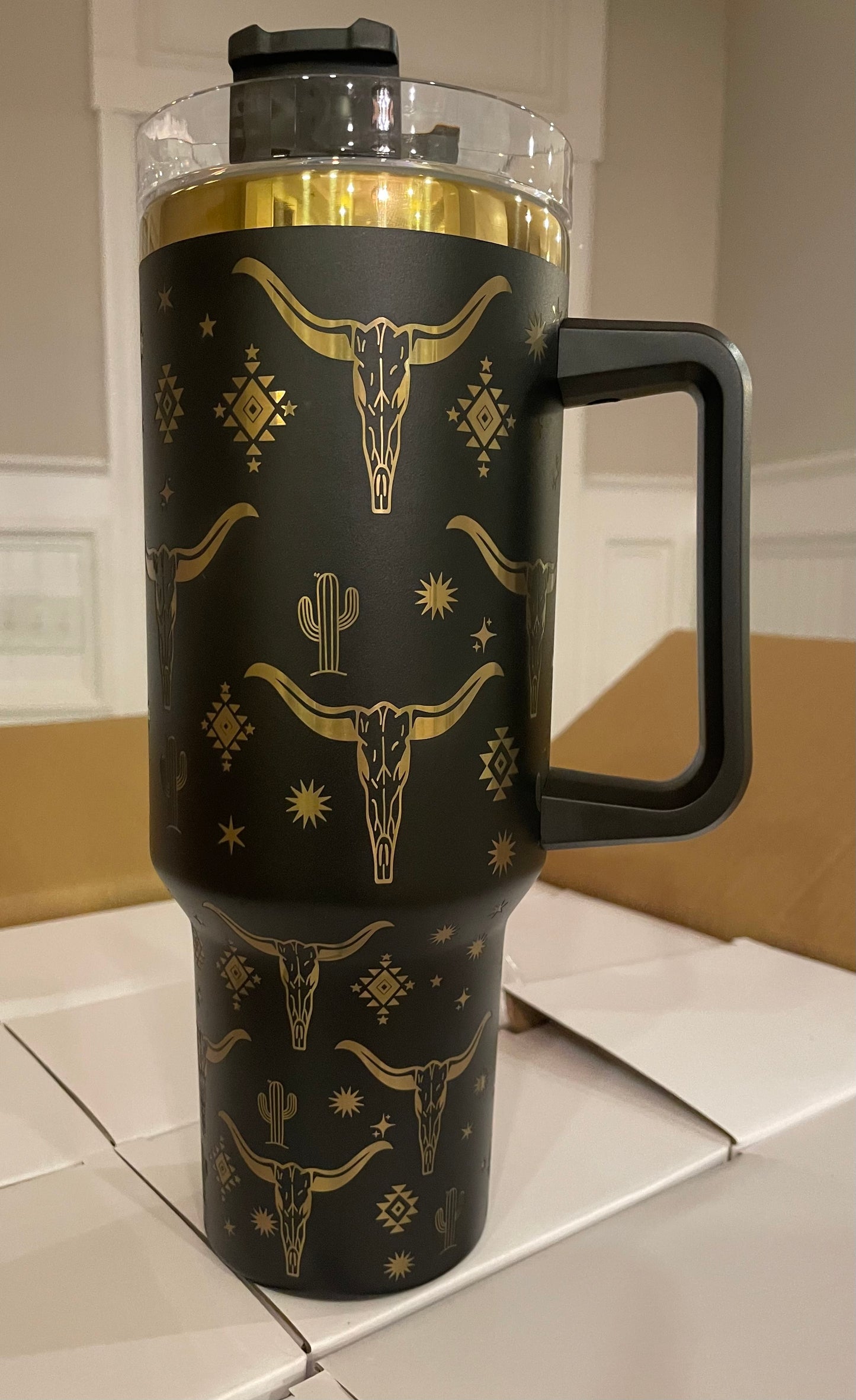 Laser Engraved Western Tumbler