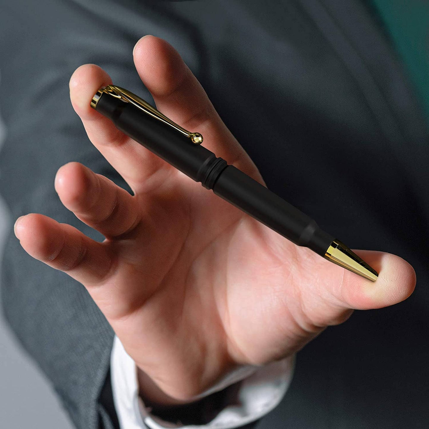 Old Southern Brass - Real Refillable Twist Pen- Matte Black