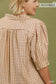 Layne Burgundy Gingham Shirt (Curvy Sizes)