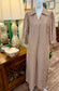 Baylor Taupe Gingham Dress (Curvy Sizes)