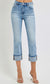 Risen Jeans- High Rise Ankle Straight Cuffed Jeans